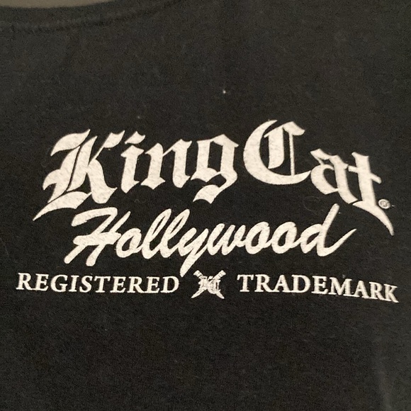 King Cat  Hollywood  Vintage Black T-Shirt in excellent pre~loved condition - Picture 2 of 7